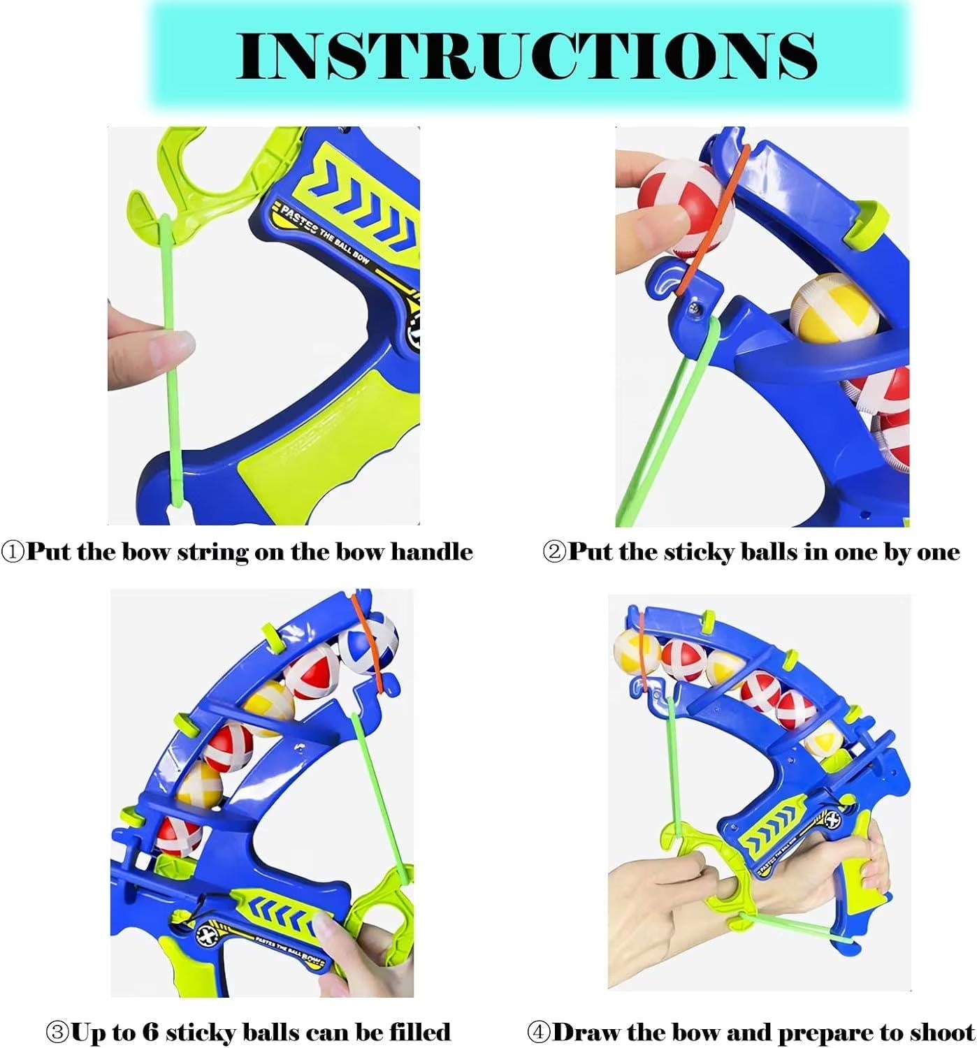Kids' Bows with 16 Ball for Ages 4-6 Youth Sticky Ball Archery Toy, Perfect for Gifts