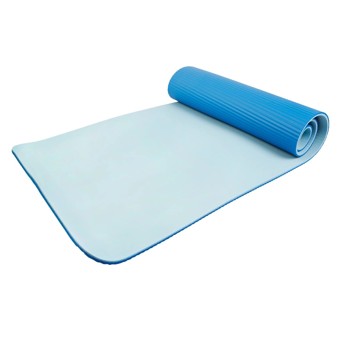 Fitness Mat, 10Mm, 72 In x 24 In, Blue Color, NBR Foam