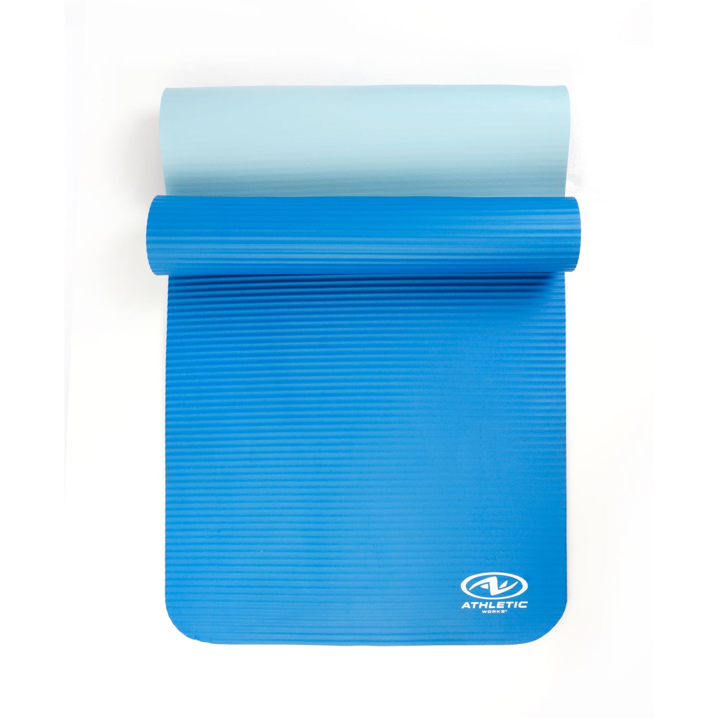 Fitness Mat, 10Mm, 72 In x 24 In, Blue Color, NBR Foam