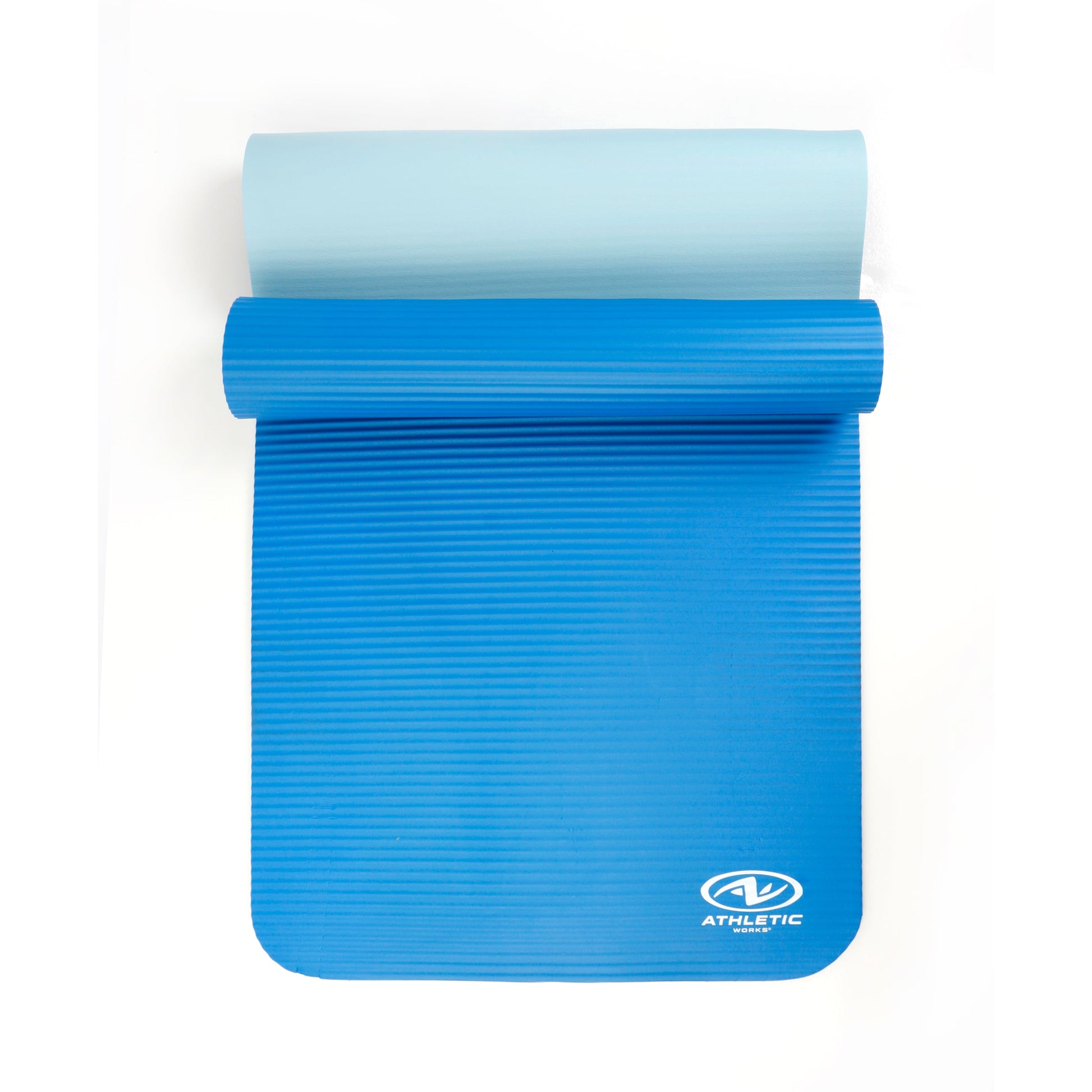 Fitness Mat, 10Mm, 72 In x 24 In, Blue Color, NBR Foam