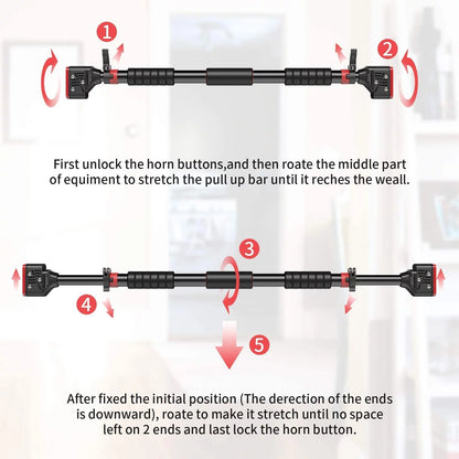 Doorway Pull up Bar Exercise for 28"-36" Doors, no screws