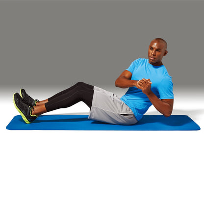 Fitness Mat, 10Mm, 72 In x 24 In, Blue Color, NBR Foam