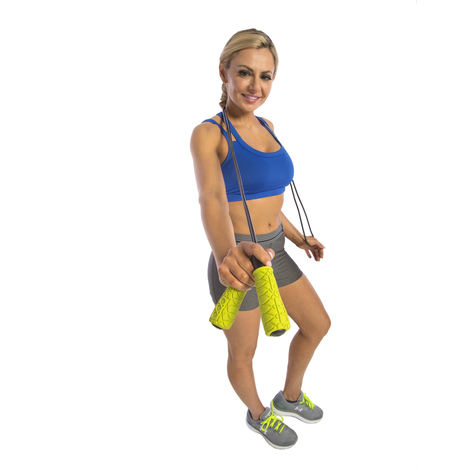 Speed Training Jump Rope with Padded Foam Grips - Adjustable 9Ft Rope, Ball Bearing Movement for Smooth Rotation
