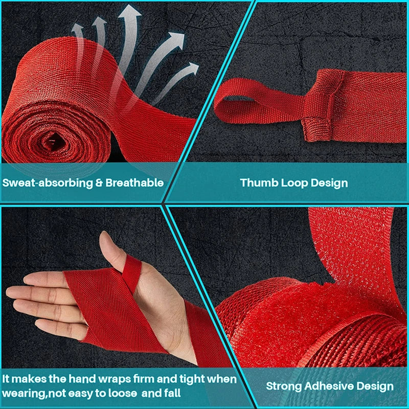 2 x 2.5M Rolls Cotton Boxing Bandage Sports Strap