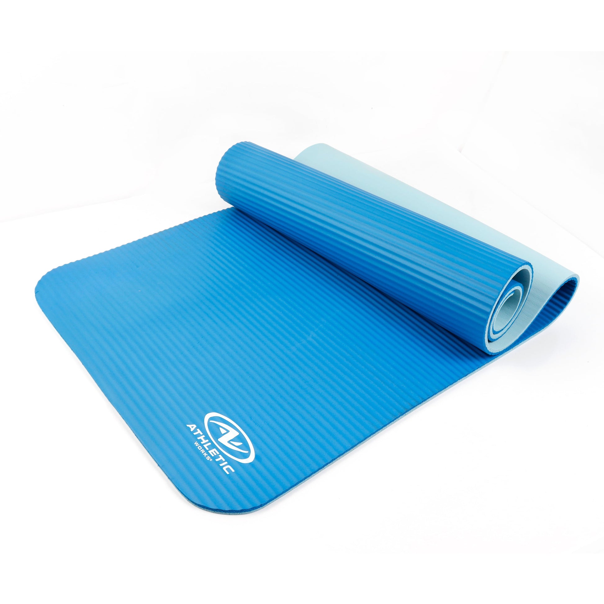Fitness Mat, 10Mm, 72 In x 24 In, Blue Color, NBR Foam