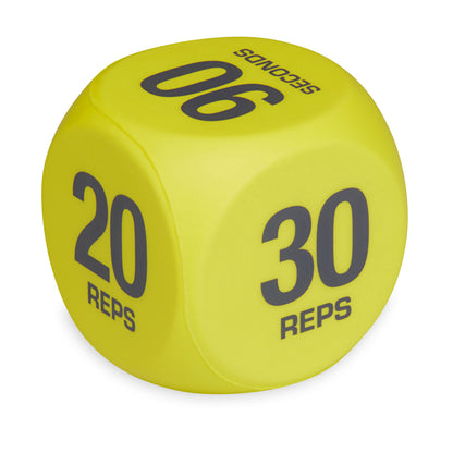 Exercise Workout Dice, Foam, 2 Count, Yellow, Adult