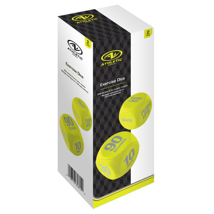 Exercise Workout Dice, Foam, 2 Count, Yellow, Adult