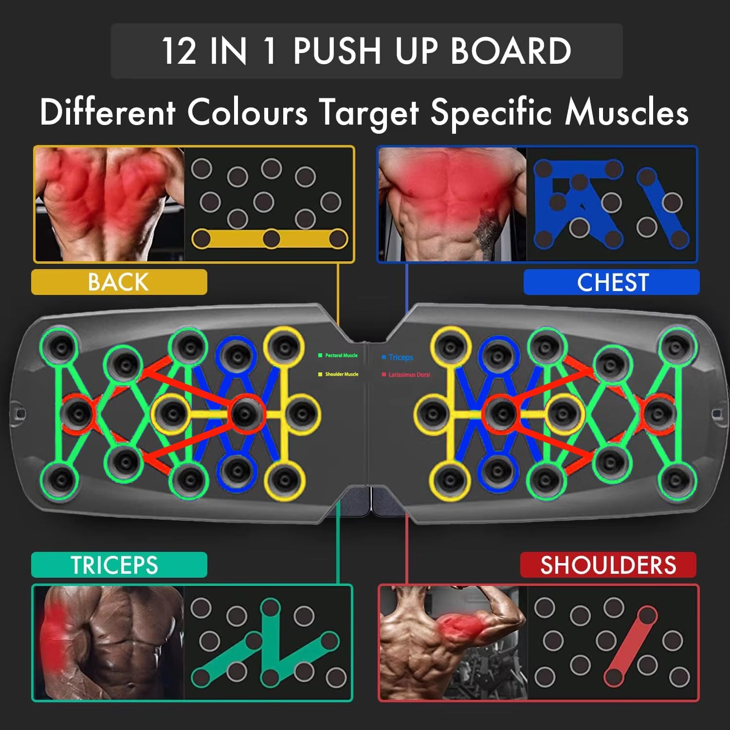 Push-Up Board for different positions and muscle working