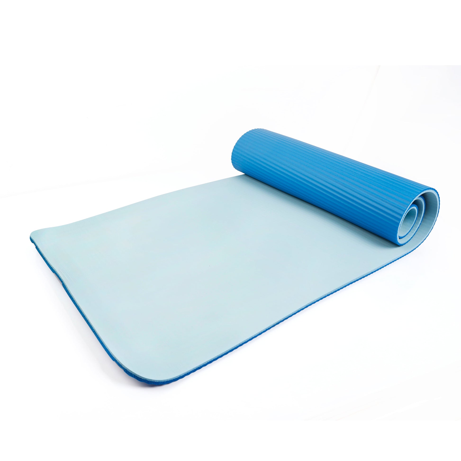 Fitness Mat, 10Mm, 72 In x 24 In, Blue Color, NBR Foam