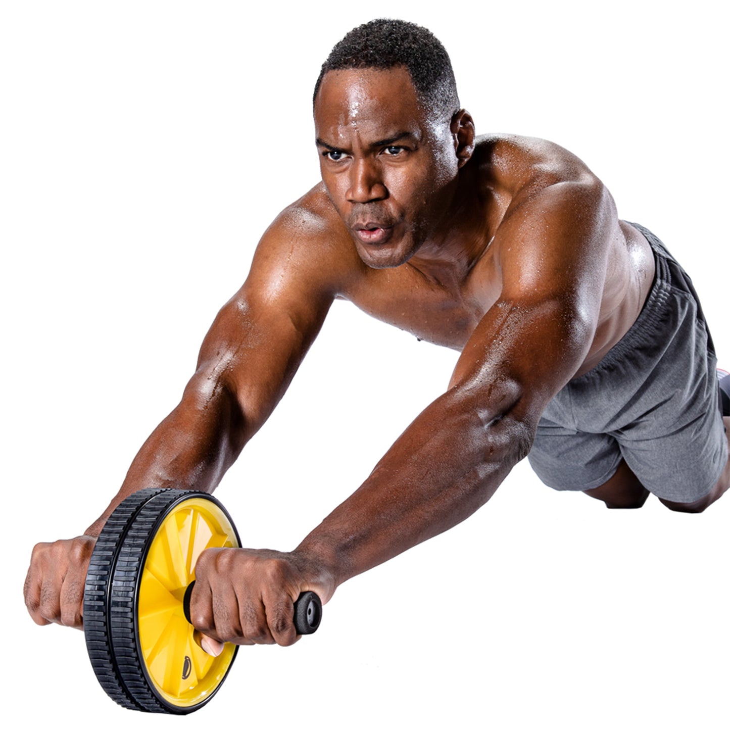 Dual Wheel, 7" Diameter, Core Strength, Abdominal Trainer