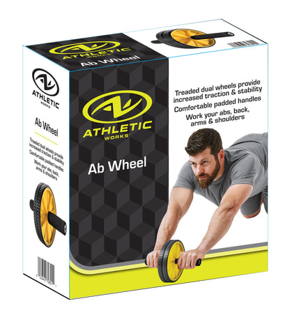 Dual Wheel, 7" Diameter, Core Strength, Abdominal Trainer