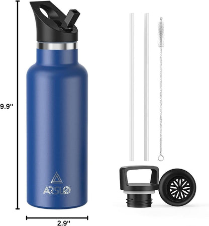 Stainless Steel Double Wall Water Bottles, Vacuum Insulated Bottle, Cold for 24 Hours, Hot for 12 Hours